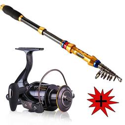 Sougayilang Telescopic Fishing Rod and Reel Combo Kit Pole S