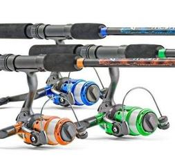 South Bend Worm Gear Spinning Fishing Combo - Green, Blue or